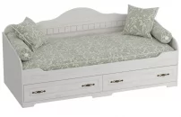 Кровать с ящиками Прованс №8 Бодега белая Патина премиум_1