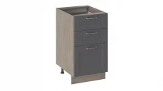Шкаф напольный с 3-мя ящиками Одри Н3Я_72-45_3Я Дуб Сонома трюфель/Серый шелк_11
