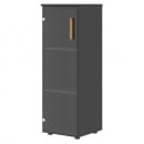 Шкаф колонка с стеклянной дверью левый Forta FMC 40.2 L Черный графит_20