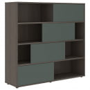 Стеллаж со слайд-дверьми VELION VMCS 1615 Аметист Дуб Сильвер_4