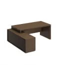 Стол руководителя левый на опорной тумбе VELAR ВЛ 136 ДТ Дуб табачный_2