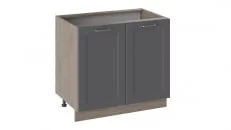 Шкаф напольный Одри Н_72-90_2ДР Дуб Сонома трюфель/Серый шелк_2