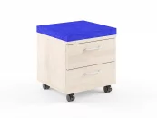 Тумба Мобильная XMC-2D Бук Тиара/Синий_2
