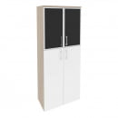 Шкаф высокий широкий ONIX O.ST-1.7R black Дуб Аттик/Белый_31