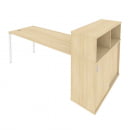 Рабочая станция с опорным шкафом-купе Metal System Б.РС-СШК-3.5 Акация/Белый_39