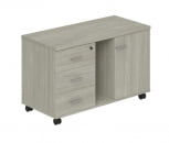 Тумба опорная (мобильная) с 3 ящиками Wing WN.203.OL.L Дуб светлый_2