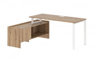 Стол с тумбой EDIS EUCT 17614 Дуб Денвер светлый Белый_57