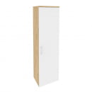 Гардероб узкий (правое исполнение) ONIX O.GB-1(R) Тиквуд Светлый/Белый_1