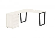 Стол эргономичный с тумбой левый EDIS EVCET 1318 L Ясень Траун Черный_75