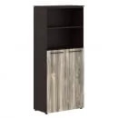 Шкаф с глухими средними дверьми MHC 85.6 Дуб Базель/Венге Магия_4