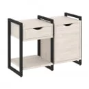 Тумба на регулируемых опорах наборная. Вариант №3 LOFT VR.L-TN-3.O Металл черный Денвер светлый_8