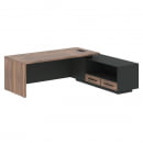 Стол руководителя правый VELION VENEER VRCT 2319 R Американский орех Яшма черная_16