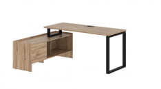 Стол с тумбой EDIS EQCT 17614 Дуб Денвер светлый Черный_33