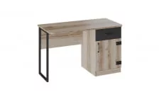 Стол письменный с ящиком Окланд ТД-324.15.02 Фон Черный/Дуб Делано_0