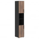 Шкаф-колонка с глухими малыми дверьми (левый) VELION VENEER VRHCS 40.4 L Американский орех Яшма черная_6