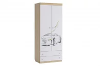 Шкаф комбинированный (с ящ. 2-створчатый) Форсаж MKF-01 Дуб сонома/белый_0