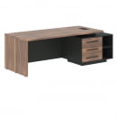 Стол руководителя правый VELION VENEER VRCT 2390 R Американский орех Яшма черная_18