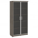 Шкаф со стеклянными дверьми левый WOOD&STONE СФ-534883 Бетон Чикаго темный Дрифтвуд_12