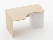 Стол угловой под встроенную тумбу Glassy 1.141.14Л Бук светлый_26