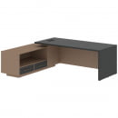 Стол руководителя левый VELION VCT 2319 L Яшма черный Кобра_15