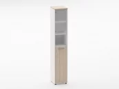 Шкаф 5 узкий верх стеклянная дверь Deka 10.23.20Л Туя/Белый_96