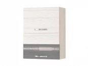 Шкаф кухонный (с системой плавного закрывания) Графит 74.96.1 Сосна Астрид /Ваниль/Графит_26