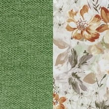 Лаундж 25 Зеленый/ Фибра 2885/5 Коричневые цветы