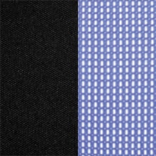 Ткань стандарт черная/сетчатый акрил DW61 синий (спинка)