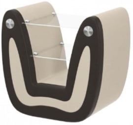 Тумба прикроватная с 2-мя полками №4 Бежевая