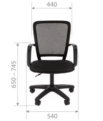 Кресло для оператора CХАИРМАН 698 ЛТ (ЛТ) Черное / CHAIRMAN (LT)