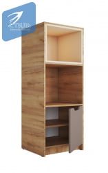 Стеллаж РИCХ СЖ-002 Миндаль/Глиняный серый/дуб крафт золотой / RICH