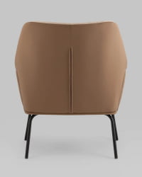 Кресло Харви Светло-коричневый с коричневой экокожей