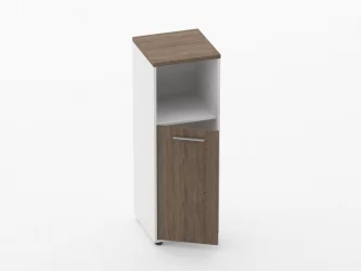 Шкаф 2 узкий закрытый с нишей Дека 10.12.11Л Дуб Верцаска/Белый / Deka