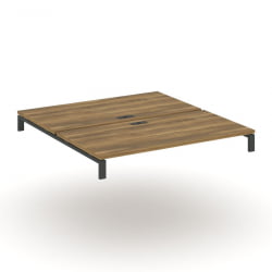 Двойной стол надставка на две опорные тумбы CОНCЕПТ CН.ДСН-007 Сандал Янтарный Антрацит / CONCEPT CN.DSN-007