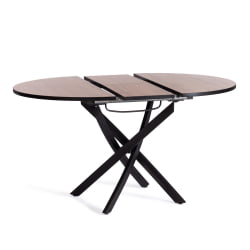 Стол МАНЗАНА ЛДСП/ХПЛ/металл, 100 х 100+30 х 75 см, Дуб Вотан/черный / MANZANA ЛДСП/HPL/металл,