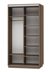 Шкаф-купе двухдверный Экспресс Дуо Медиум 1200х2200х Венге / 1200х2200h