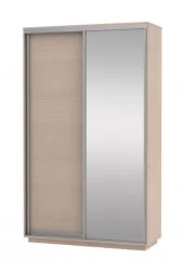 Шкаф-купе двухдверный Экспресс Дуо Медиум 1200х2200х Дуб молочный / 1200х2200h