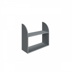 Полка навесная Рива А.ПНС-1 Клен/Металлик / Riva