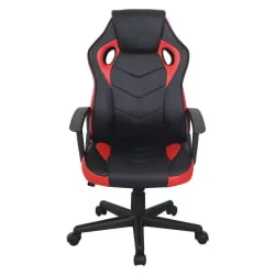 Кресло компьютерное БРАБИКС Фигхтер ГМ-008 экокожа Черное/красное / BRABIX Fighter GM-008