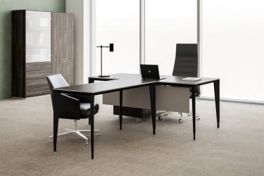 Комплект мебели для кабинета руководителя Атлас №01 Бренсон Трюфель Антрацит / Atlas