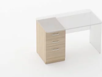 Тумба встраиваемая в стол на 3 ящика Глассй 3.12.14 Орех / Glassy