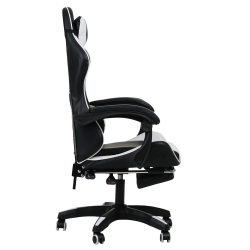 Геймерское кресло 1206 КИНГКУЕЕН цвет черный/белый с массажем 1206-блаcк-вхите-масс / KINGQUEEN 1206-black-white-mass