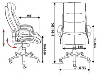 Кресло руководителя Бюрократ CХ-824/БЛАCК / CH-824/BLACK