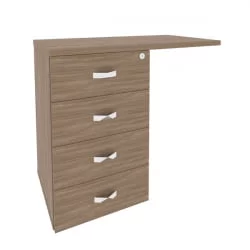 Тумба приставная (универсальная л/пр) ОНИКС О.ТПУ-4 Дуб Аризона / ONIX O.TPU-4