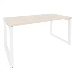Стол рабочий на О-образном м/к ОНИКС О.МО-СП-4.8 Денвер Светлый/Белый / ONIX O.MO-SP-4.8