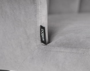 Стул обеденный ДОБРИН НАОМИ (ЭМАЛЬ ЧЕРНЫЙ МУАР велюр Катаниа Смоке) / DOBRIN NAOMI Catania Smoke)