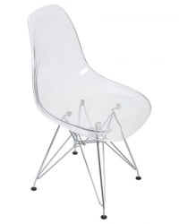 Стул обеденный ДОБРИН ДСР CАСПЕР (ножки хром, цвет прозрачный) 4 шт / DOBRIN DSR CASPER