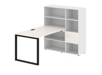 Рабочая станция ЕДИС ЕКРСТ 1213 Ясень Траун Черный Белый / EDIS EQRST