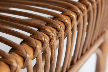 Комплект ( диван + 2 кресла + стол со стеклом ) /с подушками/ ротанг, кр:61х67х78,5см, дв:108х66х78,5см, ст:Д60х56,5см, коко бровн (коричневый кокос) / ст:D60х56,5см, coco brown