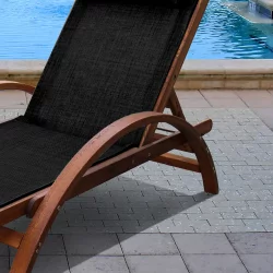 Шезлонг-лежак Мальта АФМ-512А Блаcк / AFM-512A Black